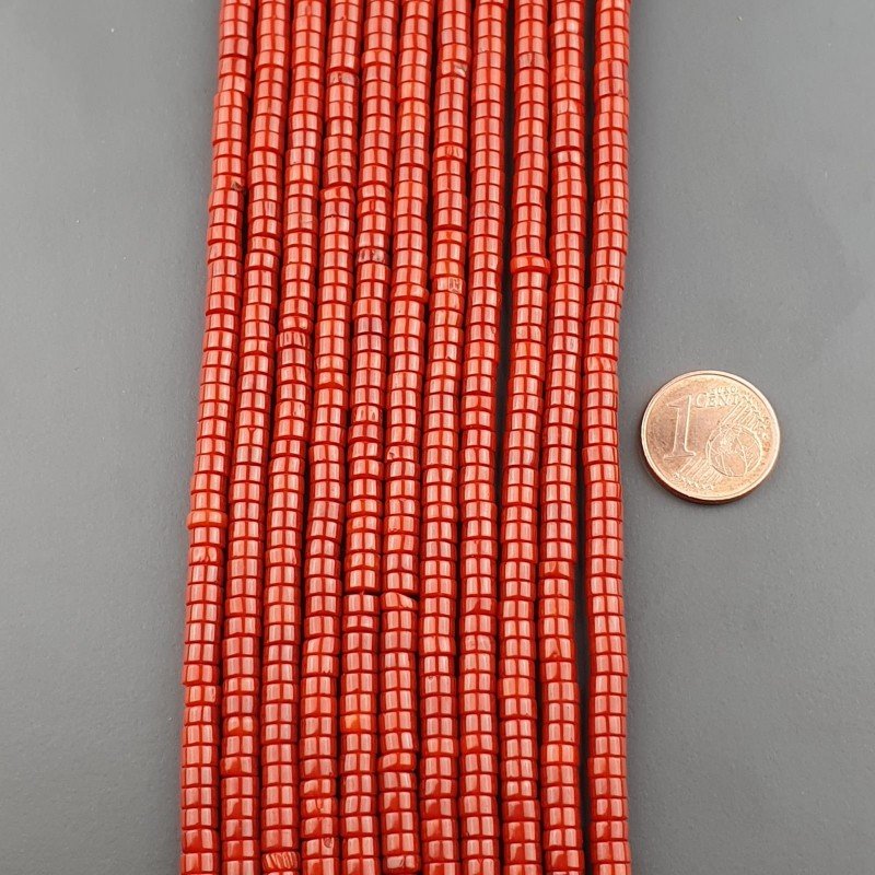 Corallo Bamboo Perline Forma Cilindro Liscio 4,5X02mm