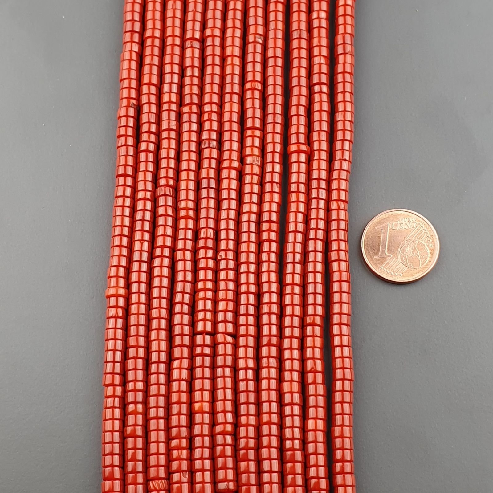 Corallo Bamboo Perline Forma Cilindro Liscio 4,5X02mm