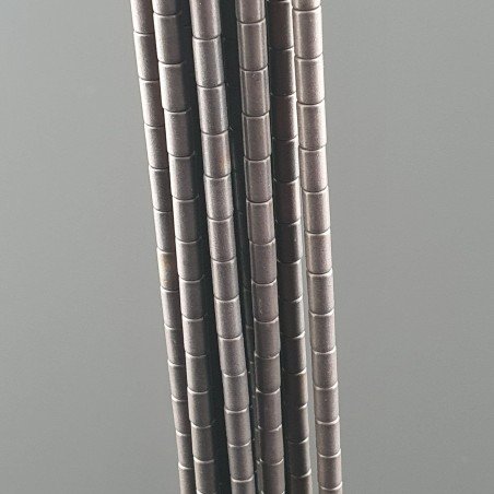 Ematite Perline Forma Cilindro Pepite Liscio Satinato-Matte Foro Passante 03X05mm-Bronzato