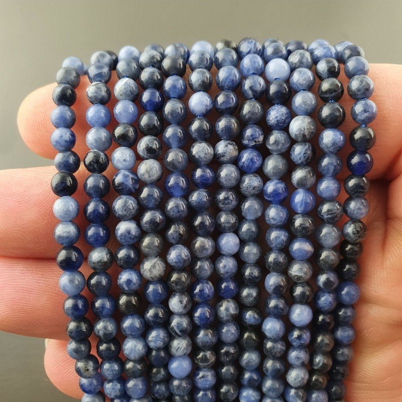 Sodalite Perline Forma Tondo Liscio 04mm