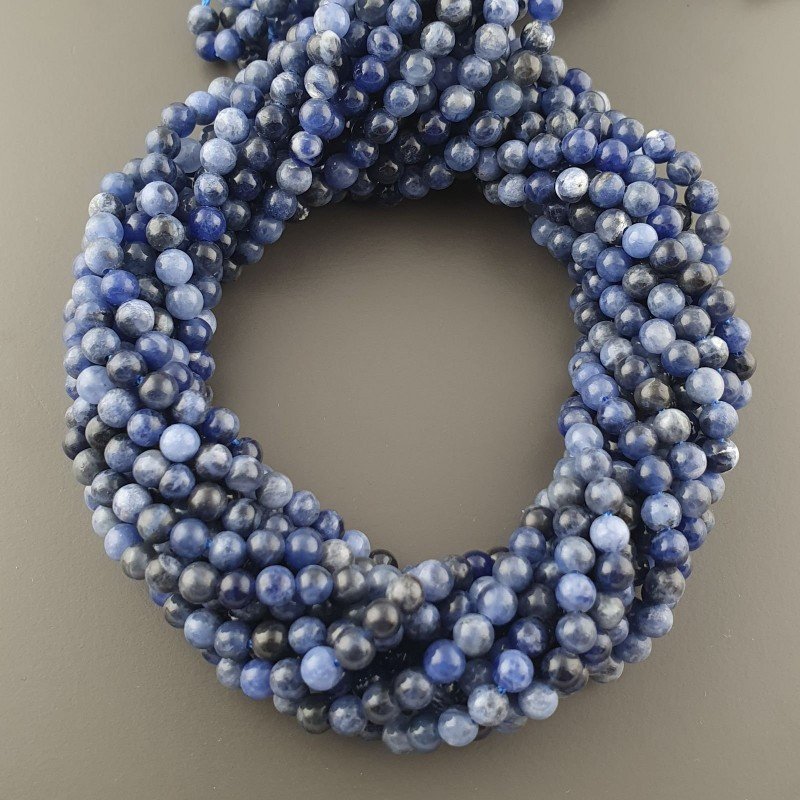 Sodalite Perline Forma Tondo Liscio 04mm