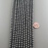 Pietra Lavica Nera Perline Forma Tondo Liscio 04mm