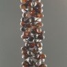Calcedonio Marrone in Perline Forma Goccia Tondo Sfaccettato a Mano Foro Laterale 05-07X09-12mm