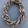 Corallo Fossile Naturale Perline Forma Goccia Tondo Sfaccettato Foro Passante 16x6mm