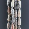 Corallo Fossile Naturale Perline Forma Goccia Tondo Sfaccettato Foro Passante 20x8mm