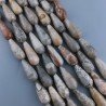 Corallo Fossile Naturale Perline Forma Goccia Tondo Sfaccettato Foro Passante 20x8mm