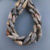 Corallo Fossile Naturale Perline Forma Goccia Tondo Sfaccettato Foro Passante 20x8mm