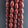 Corniola Naturale Perline Forma Goccia Tondo Liscio Foro Passante 12-13X17-18mm