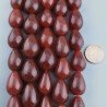 Corniola Naturale Perline Forma Goccia Tondo Liscio Foro Passante 12-13X17-18mm