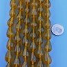 Citrino Idrotermale Perline Forma Goccia Tondo Sfaccettato Foro Passante 10X14mm