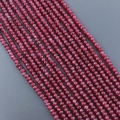 Giada Rubino in Perline Forma Rondelle Sfaccettato Foro Passante 03mm