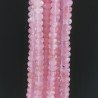 Giada Rosa in Perline Forma Rondelle Sfaccettato Foro Passante 04mm