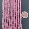 Giada Rosa in Perline Forma Rondelle Sfaccettato Foro Passante 04mm