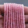 Giada Rosa in Perline Forma Rondelle Sfaccettato Foro Passante 04mm