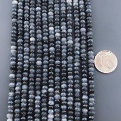Giada Grigia Sfumata in Perline Forma Rondelle Sfaccettato Foro Passante 04x03mm