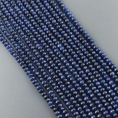 Giada Zaffiro in Perline Forma Rondelle Sfaccettato Foro Passante 04mm