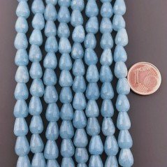 Angelite Perline Forma Goccia Tondo Sfaccettato Foro Passante 06x08mm