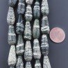 Serpentite Naturale in Perline Forma Goccia Tondo Sfaccettato Foro Passante 20x8mm