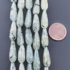 Prenite Naturale in Perline Forma Goccia Tondo Sfaccettato Foro Passante 16x6mm Prenite Naturale in Perline Forma Goccia Tondo Sfaccettato Foro Passante 16x6mm