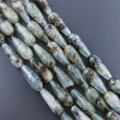 Prenite Naturale in Perline Forma Goccia Tondo Sfaccettato Foro Passante 08X20mm Prenite Naturale in Perline Forma Goccia Tondo Sfaccettato Foro Passante 08X20mm