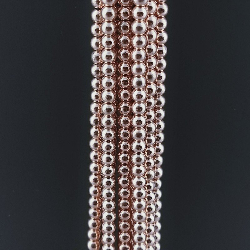 Ematite Rosato Perline Forma Tondo Liscio 03mm