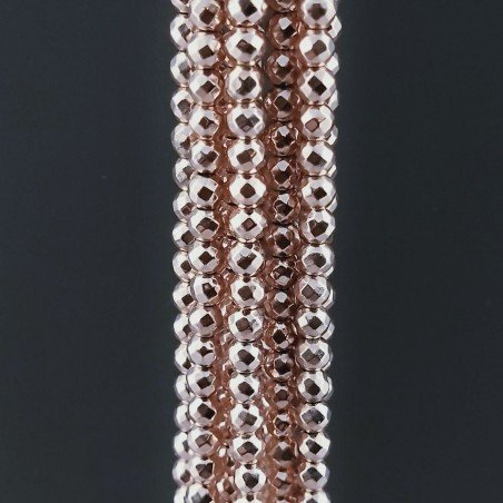 Ematite Rosato Perline Forma Tondo Sfaccettato 03mm