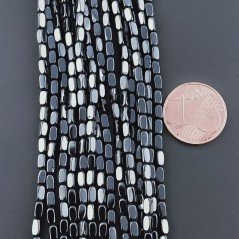 Ematite Perline Forma Cilindro Pepite Liscio Foro Passante 02x03mm