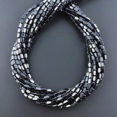 Ematite Perline Forma Cilindro Pepite Liscio Foro Passante 02x03mm