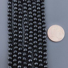 Onice Nera Perline Forma Tondo Sfaccettato 04mm