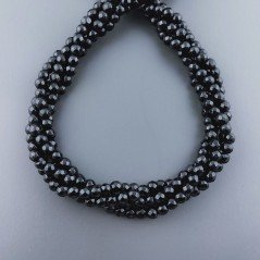 Onice Nera Perline Forma Tondo Sfaccettato 04mm