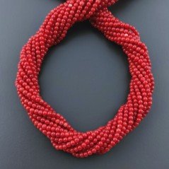 Corallo Bamboo Rosso Perline Forma Tondo Liscio 02mm