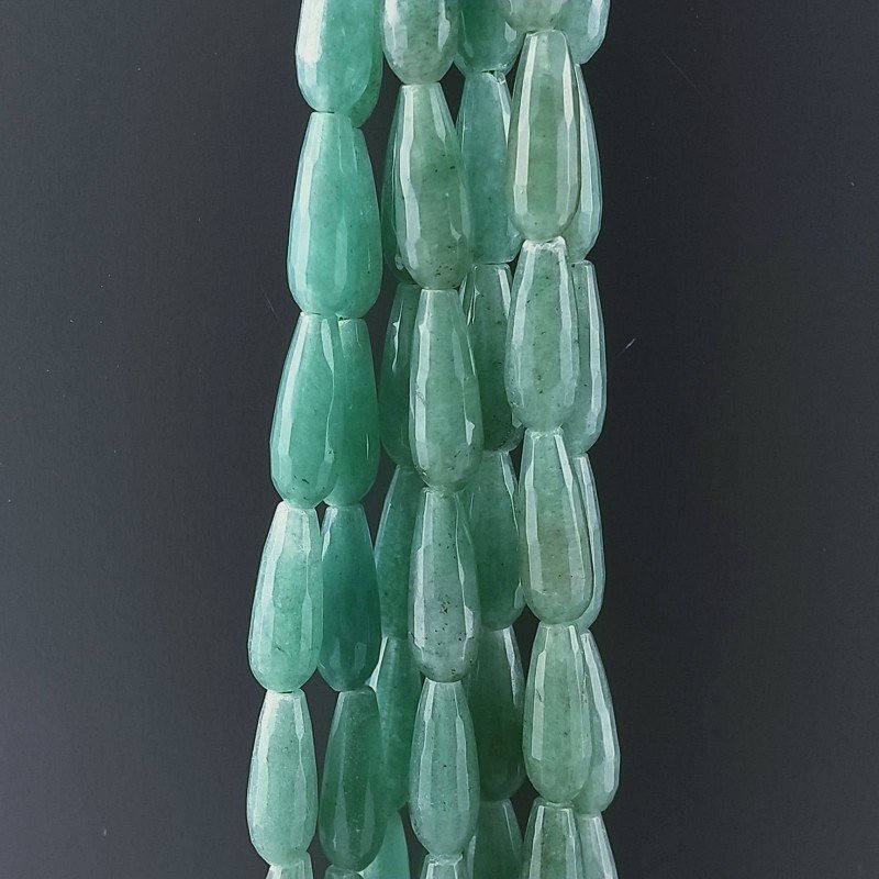Avventurina Verde Perline Forma Goccia Tondo Sfaccettato Foro Passante 16x6mm Avventurina Verde Perline Forma Goccia Tondo Sfaccettato Foro Passante 16x6mm