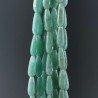 Avventurina Verde Perline Forma Goccia Tondo Sfaccettato Foro Passante 16x6mm