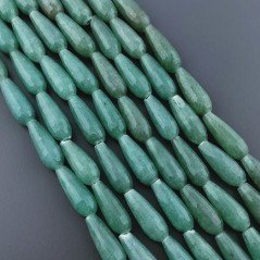 Avventurina Verde Perline Forma Goccia Tondo Sfaccettato Foro Passante 16x6mm Avventurina Verde Perline Forma Goccia Tondo Sfaccettato Foro Passante 16x6mm