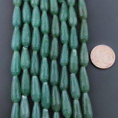 Avventurina Verde Perline Forma Goccia Tondo Sfaccettato Foro Passante 16x6mm Avventurina Verde Perline Forma Goccia Tondo Sfaccettato Foro Passante 16x6mm