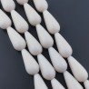 Resina Beige in Perline Forma Goccia Tondo Sfaccettato Foro Passante 20x10mm