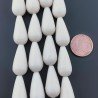 Resina Beige in Perline Forma Goccia Tondo Sfaccettato Foro Passante 20x10mm