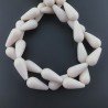 Resina Beige in Perline Forma Goccia Tondo Sfaccettato Foro Passante 20x10mm
