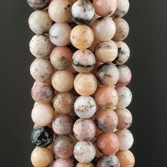 Opale rosa tondo sfaccettato 10mm