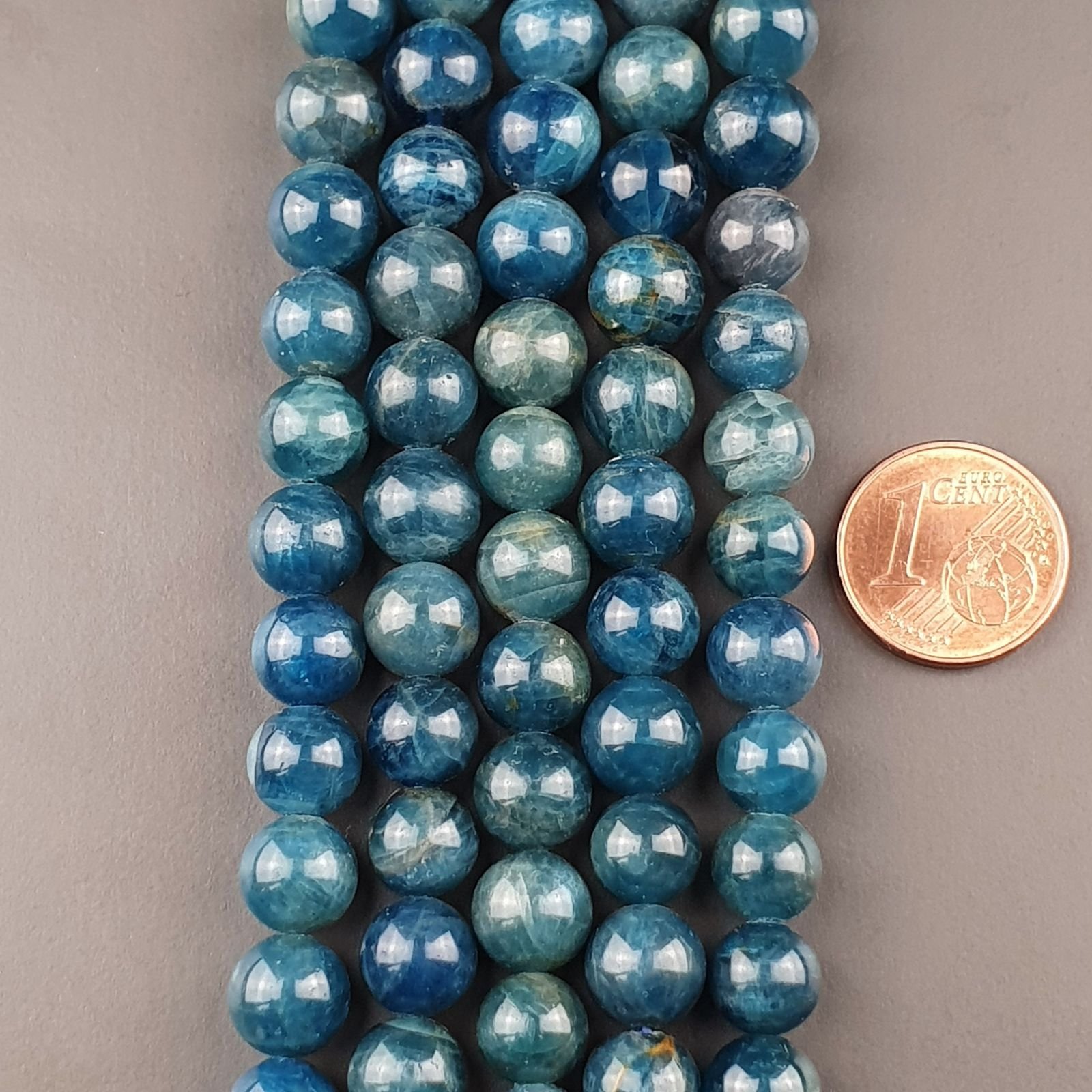 Apatite Perline Forma Tondo Liscio 08mm