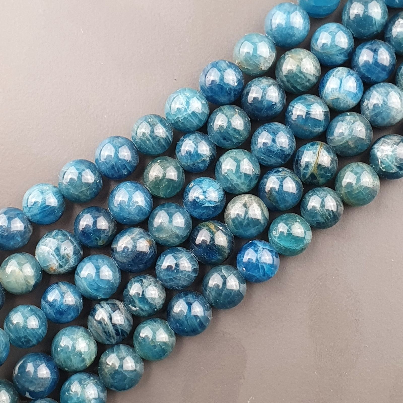 Apatite Perline Forma Tondo Liscio 08mm