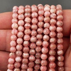 Rhodocrosite Naturale Perline Forma Tondo Liscio 06mm