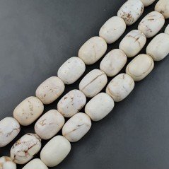 Aulite Bianca Perline Forma Barilotto Liscio 13X18mm