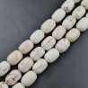 Aulite Bianca Perline Forma Barilotto Liscio 13X18mm