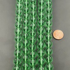 Ossidiana Verde Perline Forma Tondo Sfaccettato 12mm