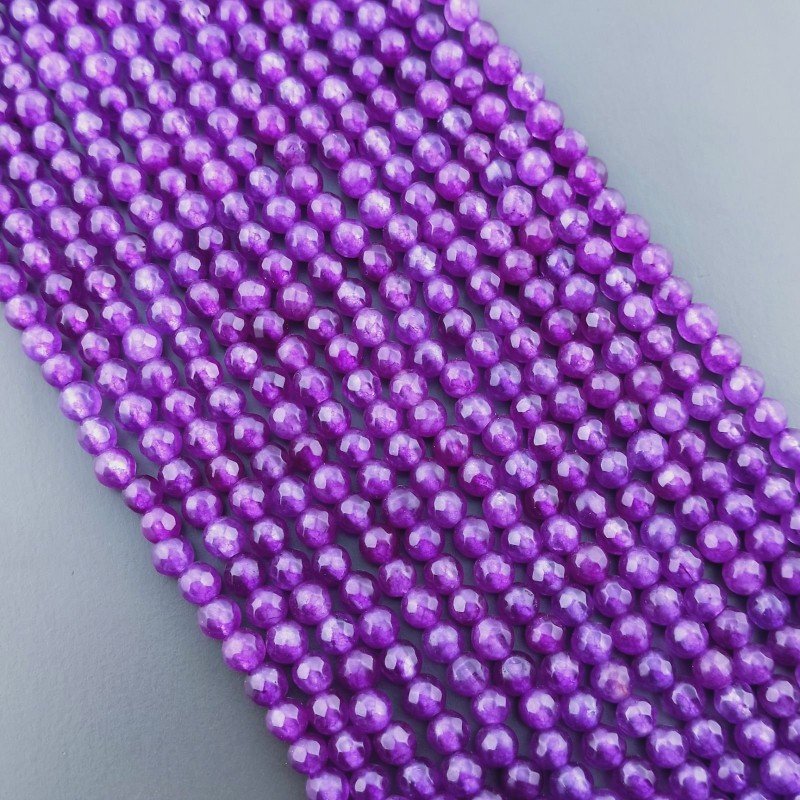 Giada Lavanda Perline Forma Tondo Sfaccettato 04mm
