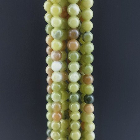 Giada Canadese Perline Forma Tondo Liscio 04mm