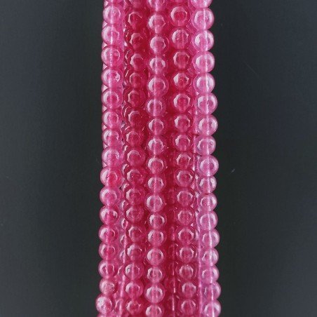 Giada Fucsia Perline Forma Tondo Liscio 04mm