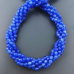 Giada Blu Perline Forma Tondo Sfaccettato 04mm