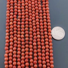 Corallo Madrepora Perline Forma Tondo Liscio 04mm